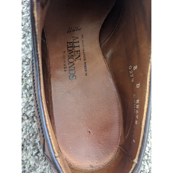 Allen Edmonds Leather Dress Shoes Mens Sz 8D MacNeil Cordovan Long Wing Wingtips main image 7
